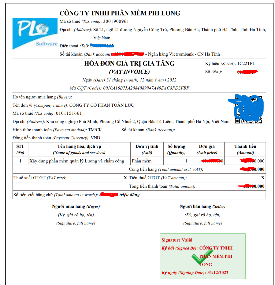 CÔNG TY CỔ PHẦN TOÀN LỰC