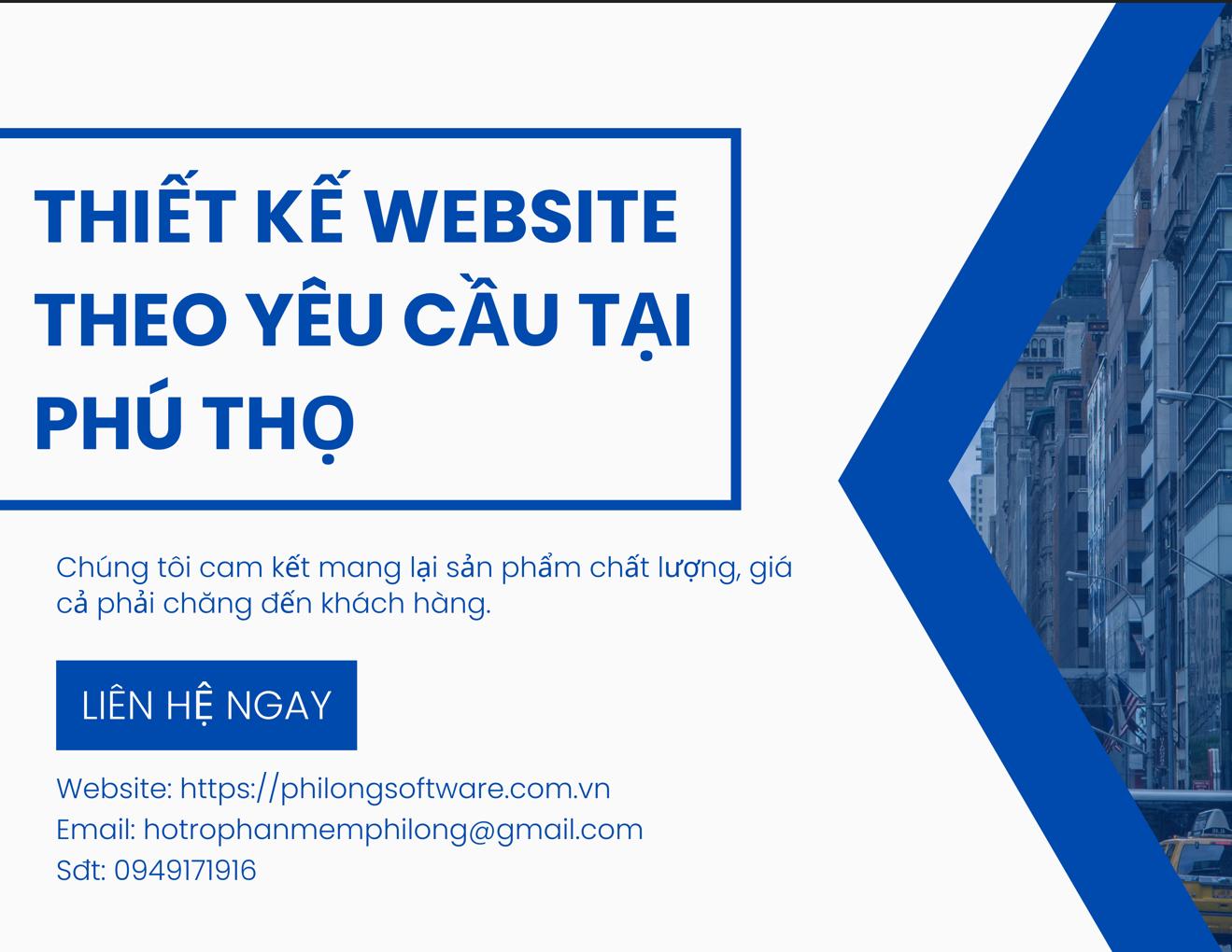 Thiết kế website theo yêu cầu tại Phú Thọ | Việt Trì | Uy tín | Giá rẻ